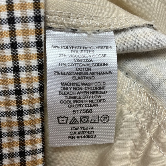 Ann Taylor LOFT Plaid High Rise Wide Leg Trouser Crop Pant Preppy Academia 6 - Picture 10 of 11